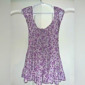 Purple floral dress from Isabelle’s Cabinet